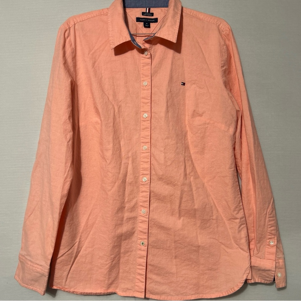 Tommy Hilfiger Peach Casual Button Down Shirt